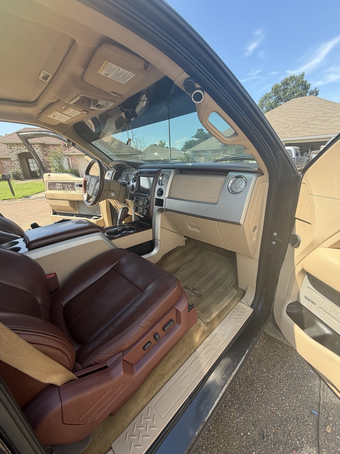 Clean Ford interior after detailing